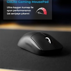 Resim GoLite Basic Edition - 22x18 Gaming Mouse Pad, Kaymaz Taban, Geniş ve Dayanıklı Oyuncu Mousepad, Hassas Kontrol ve Hızlı Tepki için Pürüzsüz Yüzey Fare Altlığı, Siyah 