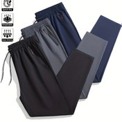 Resim 3 adet Erkekler için Fermuarlı Cep, Elastik Bel, Bağcıklı Tasarım, Erkekler için Hızlı Kuruyan Spor Şortları, Nefes Alabilen İnce Spor Pantolonları, Rahat ve Konforlu Dış Mekan Pantolonları, Egzersiz, Koşu, Koşu gibi çeşitli dış mekan etkinlikleri için uygun 