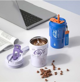 Resim Shotay Matara Paslanmaz Çelik 370 Ml 2 Karışık Renk-desen St-8135 - 1 Adet 