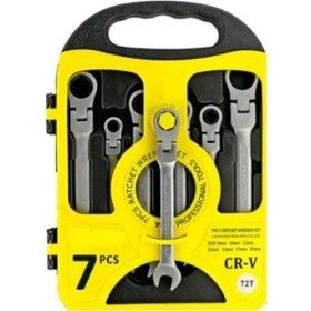 Resim Freed Tools Freed Profesyonel 7 Parça Mafsallı Cırcır Kombine Anahtar Takımı Freed 