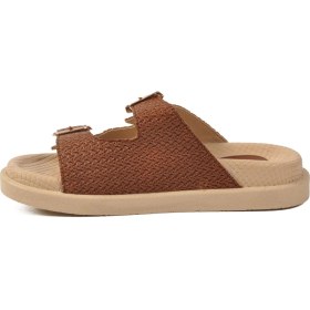 Resim Pierre Cardin Taba Çift Bantlı Hafif Kadın Terlik PC-54687 Z 