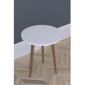 Resim Remaks Barcelona Fiskos Çay Sehpası Servis Sehpası- Beyaz 