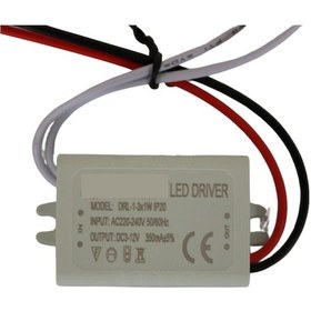 Resim 1-3x1w Led Driver 350ma 3-12v Power Led Sürücü Ip20 Power Led Driver 