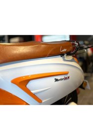 Resim MOTOLUX Latte Krem Turuncu 6 Akülü Elektrikli Motosiklet 