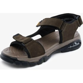 Resim Greyder Erkek Haki Hakiki Deri Sandalet 6Y1CS14522 