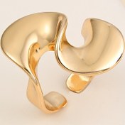 Resim Seksi Tatil Bakır Gümüş Kaplama Açık Sonlu Yüzük, Abartılı Geometrik, Parlak Parlak Bitiş, Kadınlar İçin İş, Partiler, Performanslar, Festivaller, Günlük Giyim, Mardi Gras Günü 