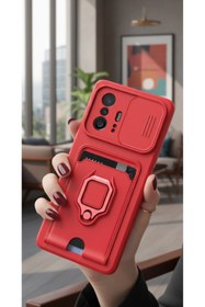 Resim AQUA AKSESUAR Xiaomi Mi 11t-mi 11t Pro Uyumlu Ipli Ve Lens Korumalı Renkli Yüzüklü Askılı Kılıf 