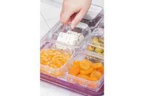 Resim FRY Akrilik Mürdüm 6’lı Kapaklı Kahvaltılık Kahvaltı Seti & Saklama Kabı (Cam Değildir) 