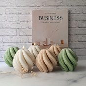 Resim Geometrik Sütun Mum Kalıbı, 3D Spiral Kalıp, Düzensiz Dalga Bozukluğu Alçı Kalıbı Reçine Döküm DIY Mum Yapımı Kalıbı, Polimer Kil El Sanatları Ev Sanatı Dekorasyonu 