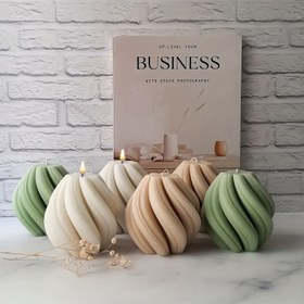 Resim Geometrik Sütun Mum Kalıbı, 3D Spiral Kalıp, Düzensiz Dalga Bozukluğu Alçı Kalıbı Reçine Döküm DIY Mum Yapımı Kalıbı, Polimer Kil El Sanatları Ev Sanatı Dekorasyonu 