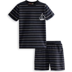 Resim Denokids Yelken Erkek Çocuk Çizgili Pijama Takım 