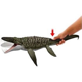 Resim Mattel World Rebirth Mosasaurus Aksiyon Figürü Ve Mini Dilophosaurus, Geniş Çeneli Dinozor Oyuncağı, Filmden Uyarlanan Tasarım, Bükülebilir Eklemler, Dijital Oyunlar, Jch00 