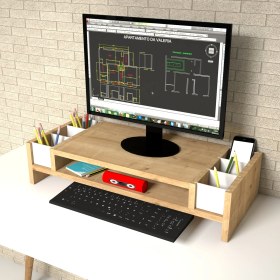 Resim Emkawood Funny Monitör Standı 