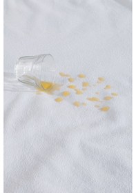 Resim Altın Karma 160x200+30 Cm Pamuk Fitted Su Sıvı Geçirmez Yatak Koruyucu Alez Beyaz 