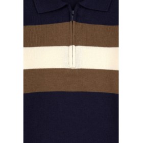 Resim U.S. Polo Assn. Erkek Çocuk Lacivert Polo Yaka Yarım Fermuarlı Kazak 50315615-VR033 