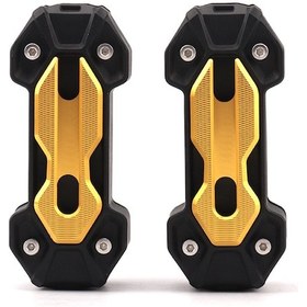 Resim Skycity Motosiklet 22-25mm Tampon Koruması: Yırtılma Ve Aşağı Çıkmayı Engelle, Zırhlı Abs+alüminyum, Sarı Renk, Dekoratif Ve Dayanıklı 
