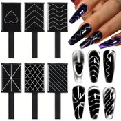 Resim Yapay tırnak kedi gözü mıknatısı, 3D hayalet desenli manikür seti 