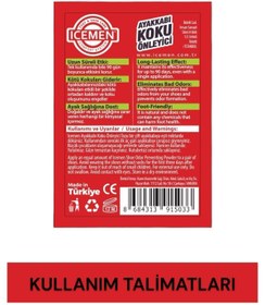 Resim Icemen Ayakkabı Koku Giderici Toz Ayak Bakım Koku Önleyici 5 Adet 
