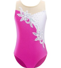 Resim Kraliyet Mavisi Jimnastik Dans Eğitimi Elbise Çocuk Kız Kolsuz Payetler Dekor Paten Leotard Mavi 