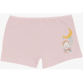 Resim Breeze Kız Çocuk Boxer Sevimli Bebek Fil Baskılı 5-11 Yaş, Pudra-pudra Pudra 