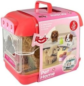 Resim Nessiworld JND-6806 Hareketli Köpek ve Işıklı Sesli Şeffaf Kafes Seti -Vardem Oyuncak 