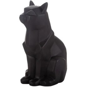 Resim Handmade Cubic Cat Statue, Modern Geometric Decor, Handmade Geometric Cat Art, Abstract Cat Figurine, Cubic Animal Statue, Cubic Cat Decor - Object-7 