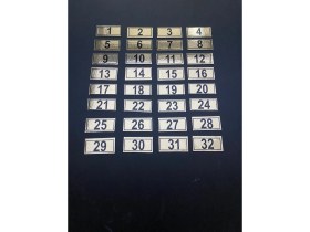 Resim Kapı Numarası Dolap,raf,posta Kutusu Numarası 18X38MM 1 Den 32 Ye 