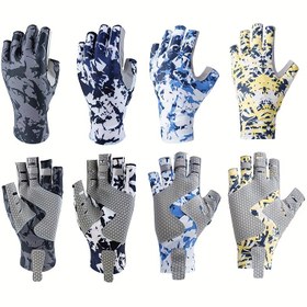 Resim Kayak Yapmak, Kürek Çekmek, Av ve Balık Tutma için Gelişmiş Aşınma Direncine Sahip Üniseks Dış Mekan Eldivenleri - Nefes Alabilen Polyester Spandeks Kumaş Sizi Güneş Yanığı Olmadan Tüm Gün Serin ve Rahat Tutar. Esneklikinizi Etkilemeden 4 Yönlü Gerdirme Malzemesi ile Kanca veya Yem Değiştirirken Rahat Bir Uyum Sağlar. Manşetlerde ve Orta Parmakta Entegre Çekme Halkaları Kolay Giyip Çıkarılabilir Tasarım. 