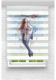 Resim Perdecizade Enxboy Balina Dijital Baskılı Zebra Perde-cocuk Odası-stor Perde Pz-2588 Renkli 