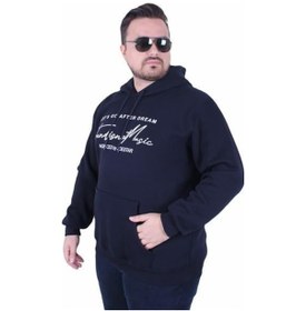 Resim Starbattal Büyük Beden 3ip Kapüşonlu Sweat Let's Go 25720 Lacıvert Lacivert 