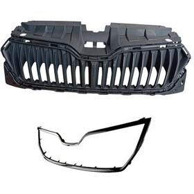 Resim Skoda Fabia Ön Panjur Siyah 2019-2022 6v0853653c 