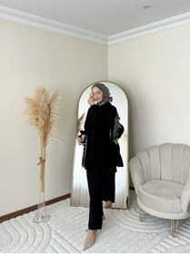Resim Hasenna Ptkm002 Büzgülü Fırfırlı Takım Siyah 
