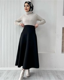 Resim unika boutique Kadın Puf Scuba Kadın Kloş Etek Beli Lastikli 