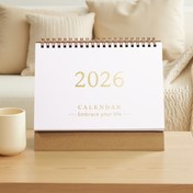 Resim Mini Masa Takvimi 2025-2026 - Temmuz 2025'ten Aralık 2026'ya Kadar, Kalın Kağıt Çift Telli Ciltli, Ev veya Ofis İçin Uygun Dikey Çevirmeli Mini Planlayıcı 