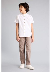Resim Defacto Regular Fıt Düz Paça Gabardin Pantolon Erkek Çocuk G8009a826spbg250 Bej-bg250 