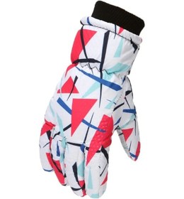 Resim Kayak Kış Kaymaz Kalınlaşmak Sıcak Su Geçirmez Çocuk Kayak Eldivenleri Kar Hot Pink L Hot Pink L 