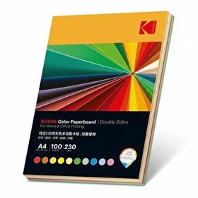Resim Kodak A4 Renkli Fotokopi Kağıdı 230GR-100 Adet - Karışık 10 Renk 