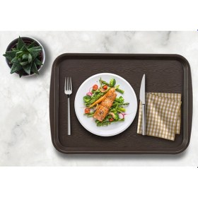 Resim Büyük Servis Tepsisi Kahverengi 37x53 Royaleks-meysa-4531 