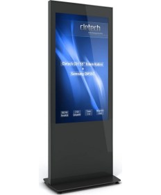 Resim Cletech C01 55" Totem Kabini + Samsung QM55C 55" Signage Monitör 