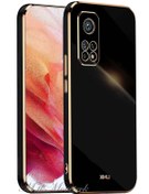 Resim m.tk moveteck Xiaomi Redmi Note 12 Pro 4g Uyumlu Kılıf Kamera Korumalı Parlak Gold Kenarlı Yumuşak Silikon Kapak 