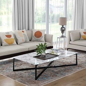 Resim Monnhein Yıkanabilir Halı ve Yolluk - Kaymaz Tabanlı Salon Halısı, Mutfak Halısı, Modern Dijital Baskı Tasarım(0116) 