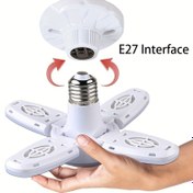 Resim 1 adet/2 adet E27 LED Ampul Fan Kanadı Zamanlama Lambası Katlanabilir LED Işık Ampulü Tavan Lambası 