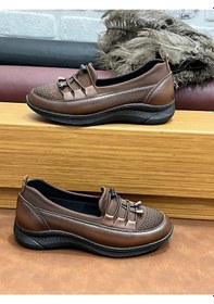 Resim Umut Ortopedik Taşlı Rahat Yumuşak Lioss Kadın Anne Ayakkabısı Taba 