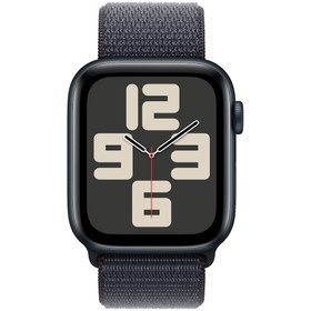 Resim Apple Watch SE GPS 40 mm Gece Yarısı Alüminyum Kasa ve Mürekkep Moru Spor Loop (MXEA3TU\u002FA) 