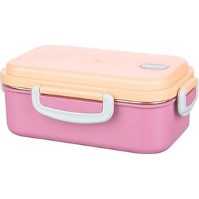 Resim Titiz Plastik Aura 2 Bölmeli Beslenme Kabı 150-300 Ml Pembe 