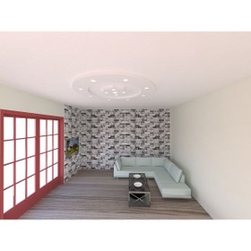 Resim MOTİFPİYER Motifli Tavan Göbegi Led Spotlu Tmg -duz-cap 160cm 