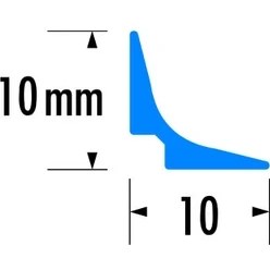 Resim Tekprofil Iç Köşe Parke Bitiş Profilleri Boy:2.7m 