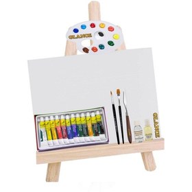 Resim Fanart 12x12 Yağlı Boya Masaüstü Şövale Seti 