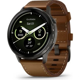 Resim Garmin Venu 4 - 45 mm - Kahverengi Deri Kayışlı 