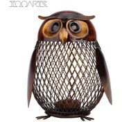 Resim Jms Tooarts Baykuş Şekilli Metal Para Kutusu Ev Mefruşat Ürünleri Crafting Hediye 
